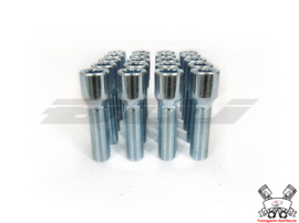 SK-Import Star Wheel Bolts M14x1.25 Steel Silver 45mm