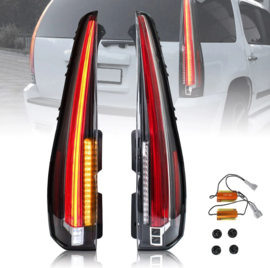 VLAND LED-achterlichten voor 2007-2014 Chevrolet Suburban/Tahoe & GMC Yukon Extra functies: met opstartanimatie Kleur: Rood Helder