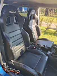 🔥🔥Deze Kwalitatieve Sparco Kuipstoelen geleverd voor onze klant inclusief Frames & Sledes voor zijn Mini Cooper R50🔥🔥