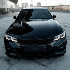 Oneway Voorspoilerlip passend voor BMW 3-Serie G20/G21 M-Pack 2018-2022 - Glanzend zwart