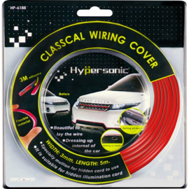 Klassieke flexibele rode striping 0,3x500cm (voorzien van 3M tape)