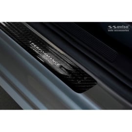 3D Zwart Carbon Instaplijsten passend voor Volkswagen Golf Sportsvan 2014- 2-delig - 'Performance'