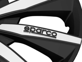 Sparco Wieldoppen Milano - 15-inch - Zwart/Zilver - Set van 4 stuks