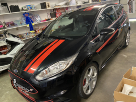 Ford Fiesta ST Striping Side Stripes + Motorkap +  Dak + Spoiler + Koffer