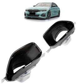 Oneway Set pasklare uitlaatsierstukken passend voor BMW 3-Serie G20/G21 M-Pack 2018-2022 - Zwart RVS