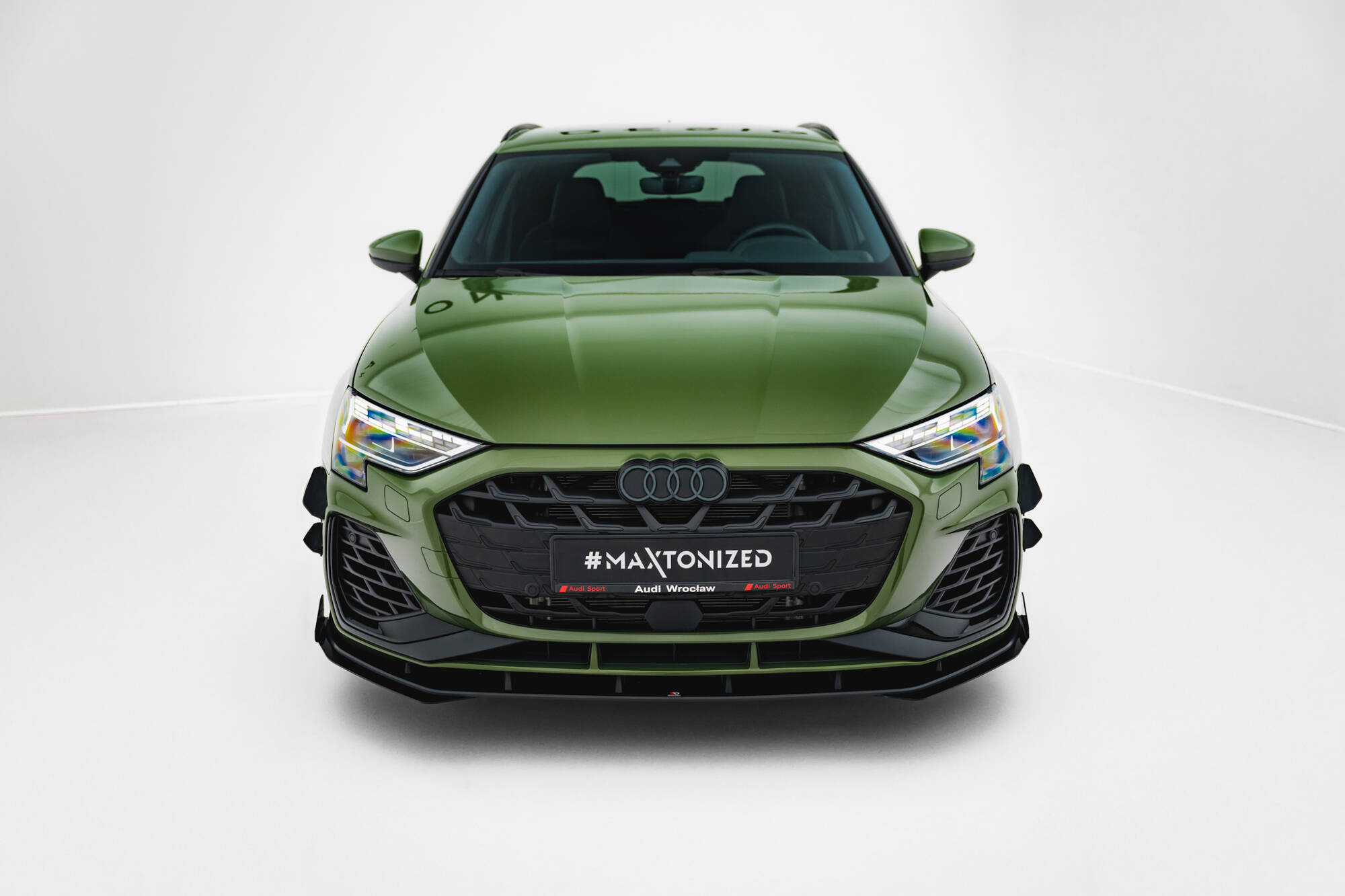 Maxton Design Street Pro Frontsplitter V.1 + kleppen Audi S3 Sportback / A3 S-line Sportback 8Y Facelift + Audi A3 S-Line Sedan / S3 Sedan 8Y Facelift