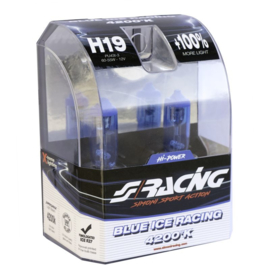 Simoni Racing Halogeen Lampen 'Blue Ice Racing' H19 (PU43T-3) (4200K) 12V/60-55W, set à 2 stuks ECE-R37