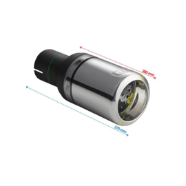 Ulter Sport Uitlaatsierstuk - Rond Ø80mm Big Rim - Lengte 200mm - Montage ->50mm - RVS