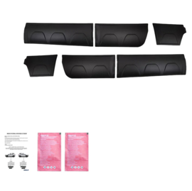 Oneway Set deurpanelen passend voor Volkswagen Amarok MK1 2010-2022 - Matzwart