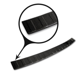 Echt 3D Carbon Achterbumperprotector passend voor Audi A4 Allroad (B9) 2016-2019 & FL 2019- 'Ribs'