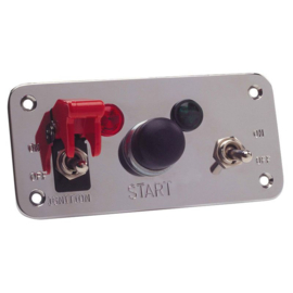 Universeel Switch-Panel - 1x NOS Schakelaar/1x Engine Start/1x Schakelaar/1x Rode LED/1x Groene LED