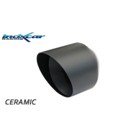 100% RVS Dubbele sportuitlaat passend voor Volkswagen Golf VII 2.0 GTI 245pk 7.5 2017- 1x100mm Ceramic Black