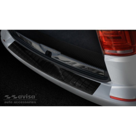 Echt 3D Carbon Achterbumperprotector passend voor Volkswagen Transporter T6 2015- (met achterklep) 'Ribs'