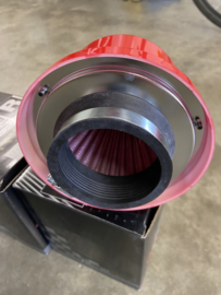 Air Filter 76mm Rood/Chroom
