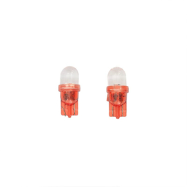 T-10 LED Lampen 12V Rood, set à 2 stuks