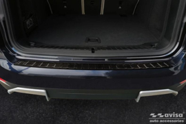 Echt 3D Carbon Achterbumperprotector passend voor BMW iX3 (G08) 2020- 'Ribs'