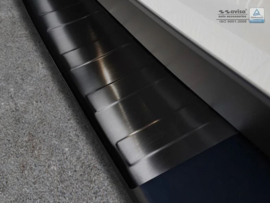 Zwart RVS Achterbumperprotector passend voor Volkswagen Crafter & MAN TGE 2017- 'Ribs'