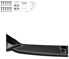 Oneway Voorspoilerlip passend voor Audi RS3 8V Sedan/Sportback Facelift 2017-2020 - Versie 2 - Glanzend zwart