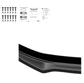 Oneway Voorspoilerlip passend voor Audi A5 S-Line/S5 F5 Coupe/Sportback 2017-2019 - Glanzend zwart