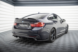 Maxton Design Achtersplitter (met verticale stangen) BMW 4 Coupé / Gran Coupé / Cabrio M-Pack F32 / F36 / F33
