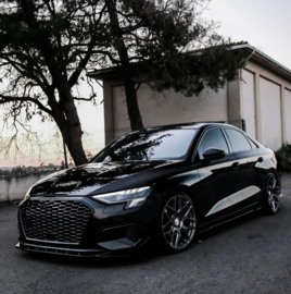 Oneway Set Sideskirts passend voor Audi A3 (8Y) Sedan/Sportback 2020-2024 excl. S-Line/S3/RS3 - Glanzend zwart