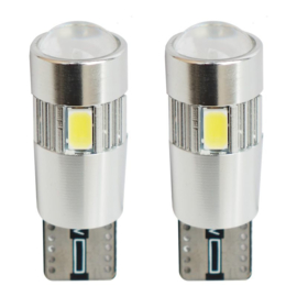 Simoni Racing T10 6-LED 2,3W Canbus Lampen - Superwhite - Set à 2 stuks