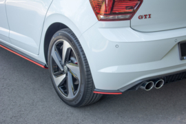 Maxton Design ACHTERZIJDE SPLITTERS Volkswagen Polo GTI Mk6 RED