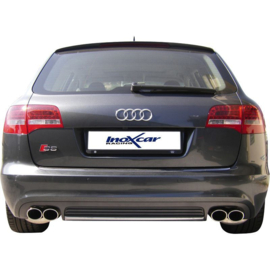 100% RVS Dubbele Sportuitlaat passend voor Audi S6 Avant 5.2FSi Quattro (435pk) 2009- Links/Rechts 2x90x70mm