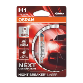 Osram Night Breaker Laser Halogeen lamp - H1 - 12V/55W - per stuk