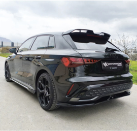 Motordrome Achterbumperskirt (Diffuser) passend voor Audi A3 (8Y) Sportback S-Line Facelift 2024- (ABS)v