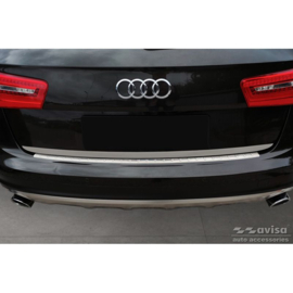 RVS Achterbumperprotector passend voor Audi A6 Allroad 2011-2018 'Ribs'