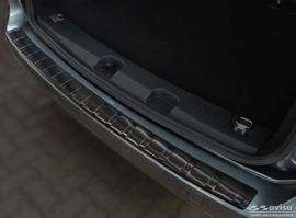 Zwart RVS Achterbumperprotector passend voor Volkswagen Caddy V 2020- 'Ribs'