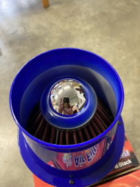 Air Filter 76mm Blauw/Chroom/Rood