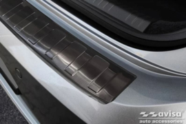 Zwart RVS Achterbumperprotector passend voor Volkswagen Arteon Shooting Brake incl. eHybrid 2020- 'Ribs'
