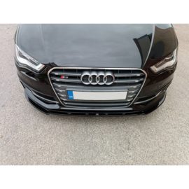 Voorspoiler passend voor Audi A3 (8V) S-Line/S3 Hatchback/Sportback 2012-2016 (ABS Glanzend zwart)