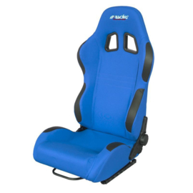 Simoni Racing Sportstoel Jenson - Zwart/Blauw - Verstelbare rugleuning (dubbelzijdig) - incl. sledes