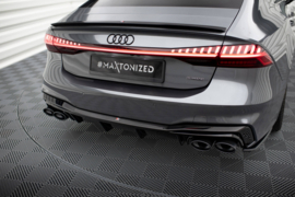 Maxton Design Achterspoiler + Uitlaat Eindstukken Imitatie Audi A7 S-Line C8 / S7 C8 / C8 Facelift / S7 Facelift