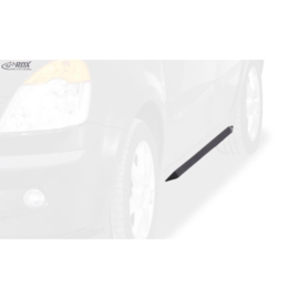 Sideskirts 'Slim' passend voor Renault Modus 2004- (ABS zwart glanzend)