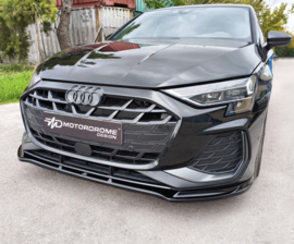 Motordrome Voorspoiler passend voor Audi A3 (8Y) Sportback & Sedan S-Line / S3 Facelift 2024- (ABS Glanzend zwart)