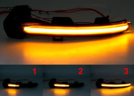 Set LED Zijspiegel-Knipperlichten passend voor Volkswagen Passat (3G) 2014- & Arteon 2017- - Rookgrijs - incl. Dynamic Running Light