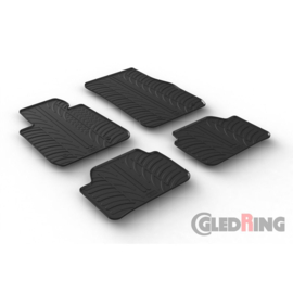 Rubbermatten passend voor BMW 1-Serie F20/F21 2011-2019 (T profiel 4-delig + montageclips)