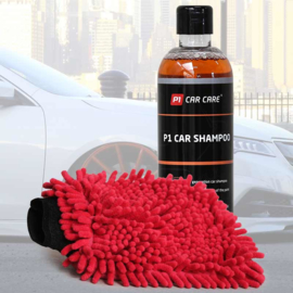 P1 Car Shampoo + Rasta Washandschoen kit