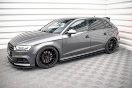 Maxton Design STREET PRO SIDESKIRTS DIFFUSERS AUDI S3 / A3 S-LINE SPORTBACK 8V FACELIFT
