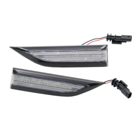 Set LED Zijknipperlichten passend voor Volkswagen Transporter T6 2015- - Wit - incl. Dynamic Running Light