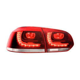 Set R-Look LED Achterlichten passend voor Volkswagen Golf VI 2008-2012 excl. Variant - Rood/Helder