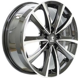 IT WHEELS ELENA 19inch 8,0j 5/112 ET40 Naaf 66,6mm Zwart Glans / Gepolijst