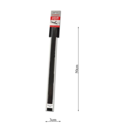 Universele Instaplijsten - Zwart carbon folie - 2-Delig - 50 x 3 cm