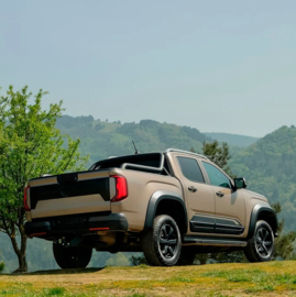 Oneway Achterklepcover passend voor Volkswagen Amarok MK2 2022- - Matzwart