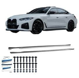 Oneway Set Sideskirts passend voor BMW i4 G26 M-Pack 2021- & 4-Serie G26 M-Pack/M440i 2021-- - Glanzend zwart