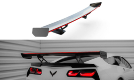 Maxton Design Carbon Spoiler Met Interne Beugels Staanders + LED Chevrolet Corvette Stingray / Grand Sport C7